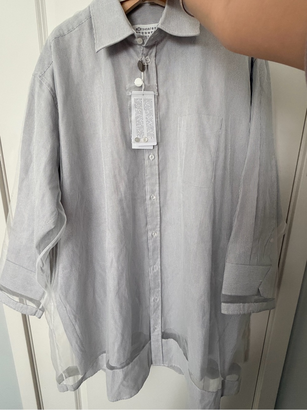 Maison Margiela Light Gray Button-Down Shirt